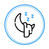 an icon of moon sleeping
